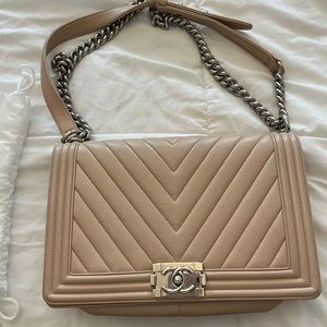 CHANEL Boy no dustbag or box reselling bought on The Real Real.